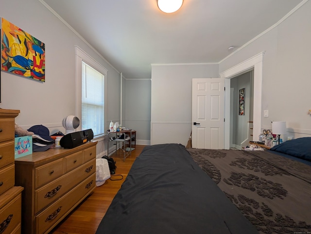 18 Victory St, Bridgeport, CT 06606 - bedroom featuring ornamental molding and wood finished floors