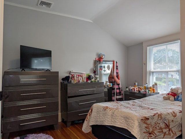 18 Victory St, Bridgeport, CT 06606 - bedroom featuring dark wood finished floors and lofted ceiling