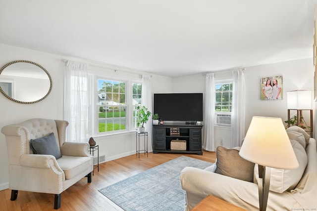 17 Wilstar Cir, Enfield, CT 06082 - living room featuring wood finished floors and cooling unit