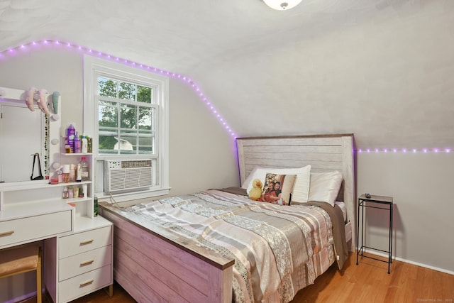 17 Wilstar Cir, Enfield, CT 06082 - bedroom with wood finished floors, cooling unit, and lofted ceiling