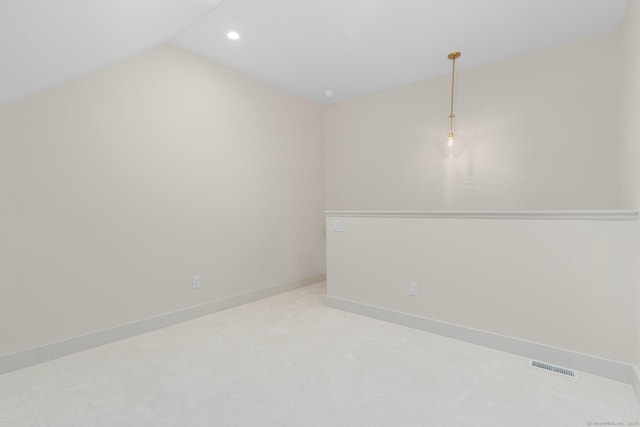 30 Tyrone Rd, Pomfret, CT 06259 - additional living space with vaulted ceiling, recessed lighting, and carpet floors