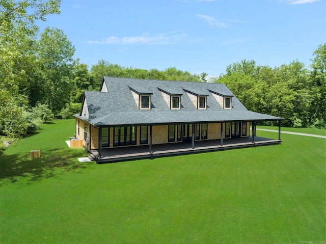 30 Tyrone Rd, Pomfret, CT 06259 - rear view of property with a lawn and roof with shingles
