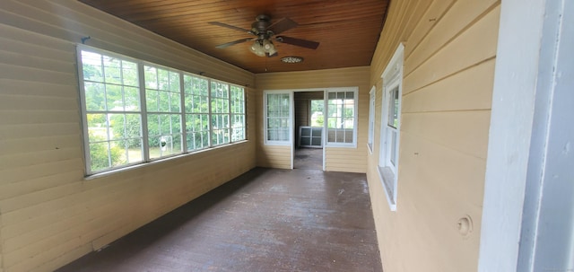 127 S Main St, East Windsor, CT 06088 - unfurnished sunroom featuring a ceiling fan