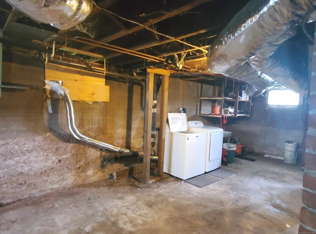 127 S Main St, East Windsor, CT 06088 - below grade area featuring separate washer and dryer