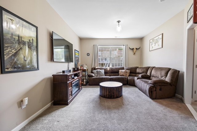 105 Hidden Pines Cir, Meriden, CT 06451 - carpeted living room with baseboards