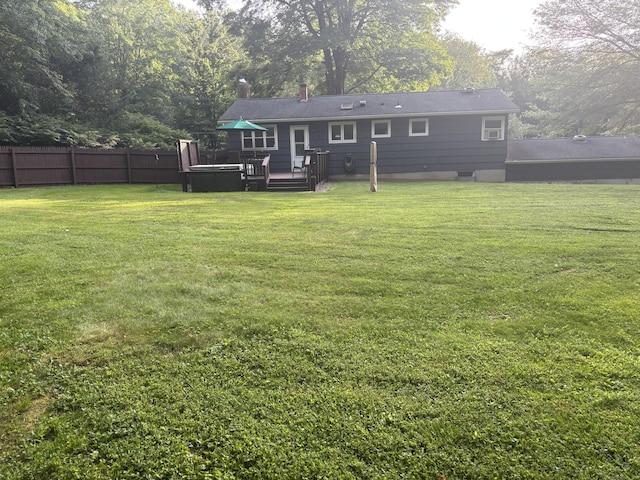 97 Flint Ridge Rd, Monroe, CT 06468 - rear view of house featuring a deck and a chimney