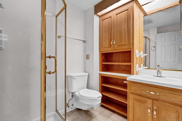 189 Redstone Hill Rd Unit 7, Bristol, CT 06010 - bathroom featuring a stall shower, vanity, and tile patterned floors