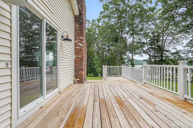 471 Moosup Pond Rd, Plainfield, CT 06354 - view of wooden deck