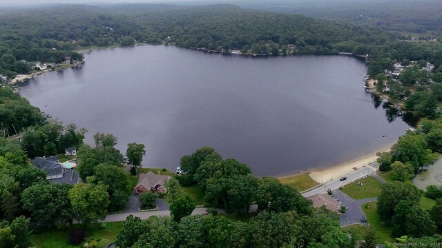 471 Moosup Pond Rd, Plainfield, CT 06354 - aerial view of a forest and a nearby body of water