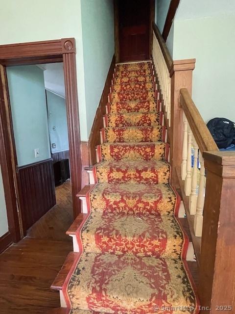 2 Judd Ave, Bethel, CT 06801 - stairs featuring wood finished floors