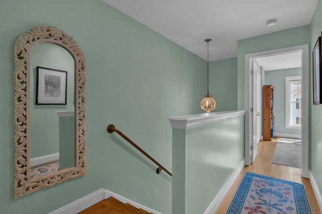 41 Palmer St Unit 20, Norwich, CT 06360 - hallway with an upstairs landing and wood finished floors