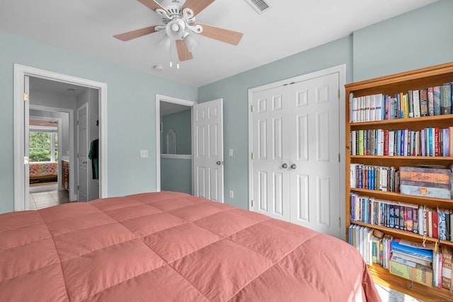 41 Palmer St Unit 20, Norwich, CT 06360 - bedroom featuring a closet and ceiling fan