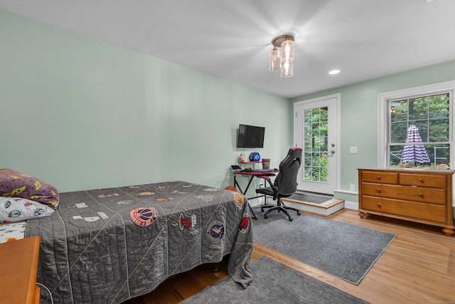41 Palmer St Unit 20, Norwich, CT 06360 - bedroom with wood finished floors, recessed lighting, and an office area