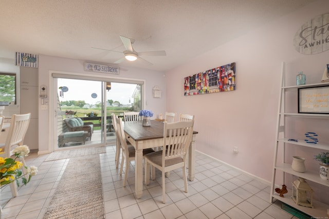 143 Sandy Point Rd Unit 143, Old Saybrook, CT 06475 - dining space featuring a ceiling fan and light tile patterned floors