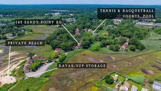 143 Sandy Point Rd Unit 143, Old Saybrook, CT 06475 - aerial view of property's location with property boundaries highlighted