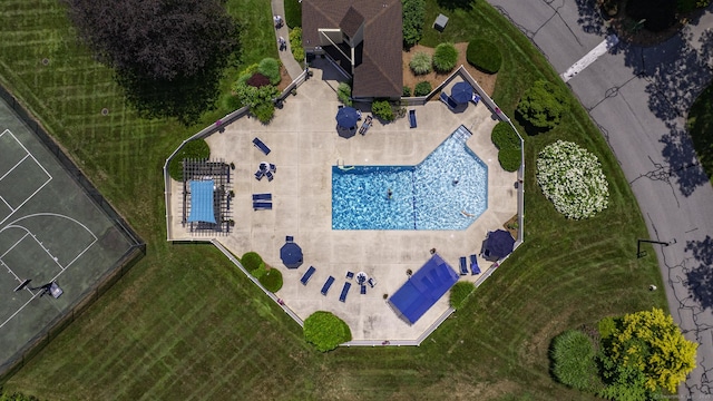 143 Sandy Point Rd Unit 143, Old Saybrook, CT 06475 - aerial view of a pool area