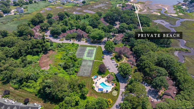 143 Sandy Point Rd Unit 143, Old Saybrook, CT 06475 - aerial view of property and surrounding area featuring a pool