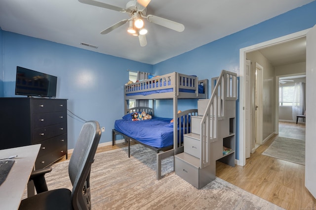 560 Yale Ave Unit 209, Meriden, CT 06450 - bedroom with wood finished floors and a ceiling fan