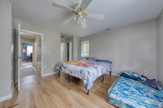 560 Yale Ave Unit 209, Meriden, CT 06450 - bedroom featuring light wood finished floors and ceiling fan