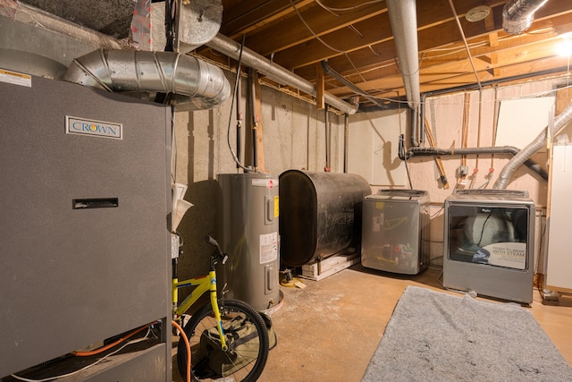 560 Yale Ave Unit 209, Meriden, CT 06450 - unfinished below grade area with oil tank, washing machine and dryer, water heater, and heating unit