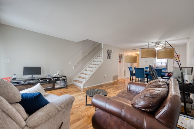 560 Yale Ave Unit 209, Meriden, CT 06450 - living room with stairway and wood finished floors