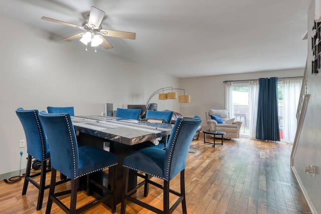 560 Yale Ave Unit 209, Meriden, CT 06450 - dining room with a ceiling fan and wood finished floors
