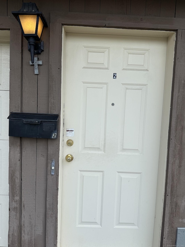 531 Meriden Rd Unit 2, Waterbury, CT 06705 - entrance to property with board and batten siding