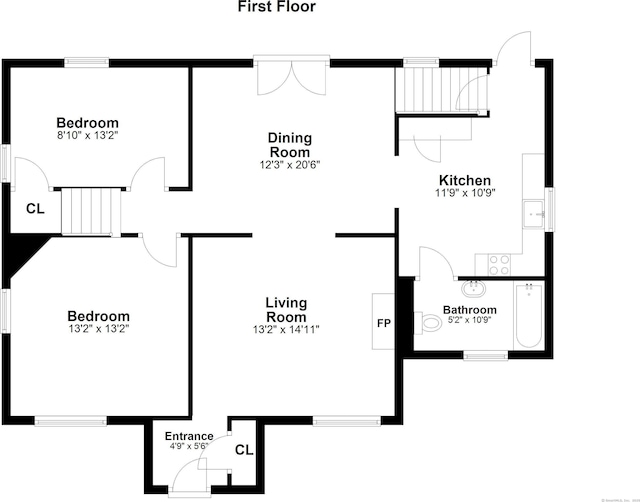 8 Gillies Ln, Norwalk, CT 06854 - view of floor plan / room layout
