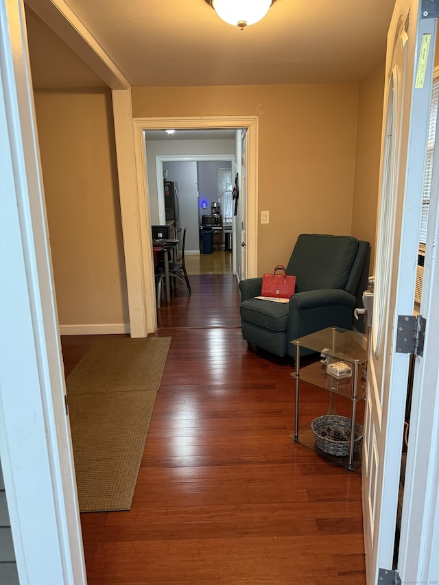 32 S St, Norwalk, CT 06854 - hallway with wood finished floors and baseboards