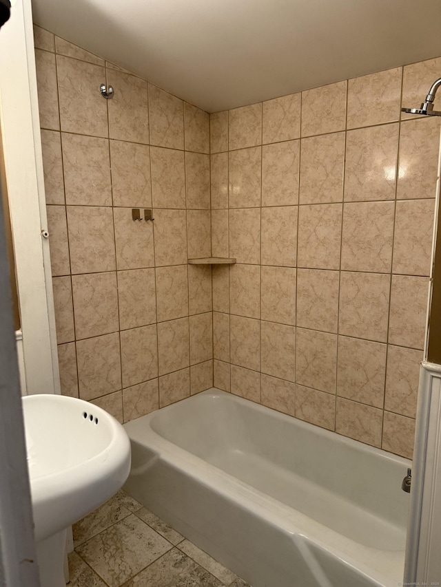 32 S St, Norwalk, CT 06854 - bathroom with tile patterned flooring and  shower combination