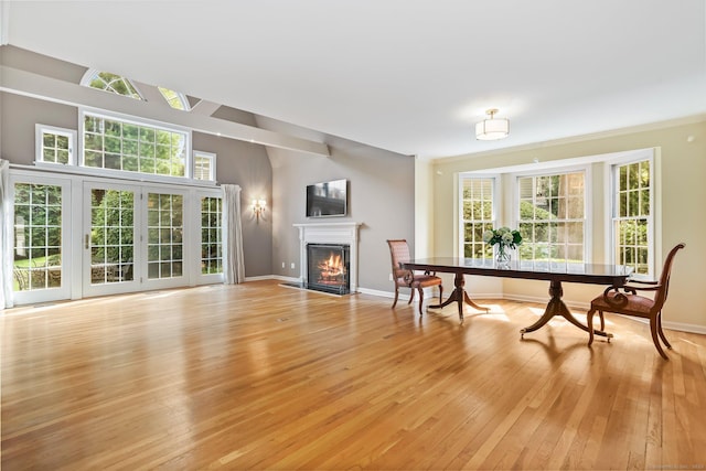 21 Lakeview Ave Unit 21, New Canaan, CT 06840 - living room with light wood-style floors, plenty of natural light, and a glass covered fireplace