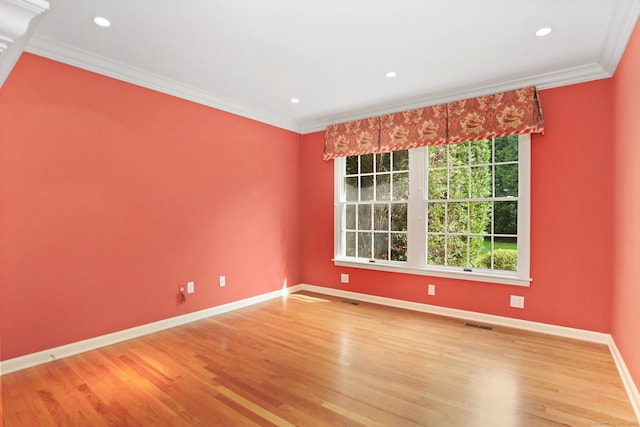 21 Lakeview Ave Unit 21, New Canaan, CT 06840 - spare room featuring ornamental molding, wood finished floors, and recessed lighting