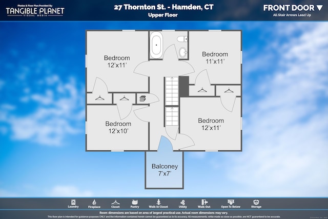 27 Thornton St, Hamden, CT 06517 - view of property floor plan