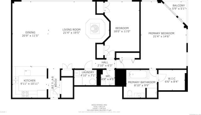 104 N St Apt 803, Stamford, CT 06902 - view of floor plan / room layout