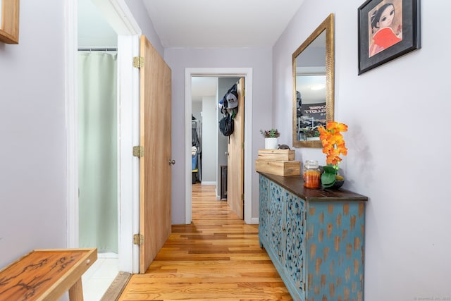 610 S Elm St, Wallingford, CT 06492 - hallway featuring light wood finished floors