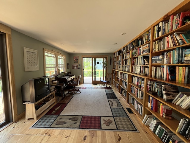 23 Little Bunggee Hill Rd, Woodstock, CT 06282 - office with bookshelves and wood finished floors