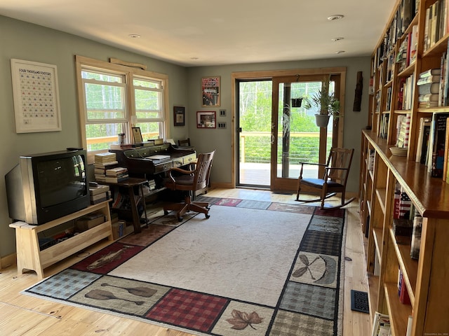 23 Little Bunggee Hill Rd, Woodstock, CT 06282 - office with healthy amount of natural light, wood finished floors, and recessed lighting