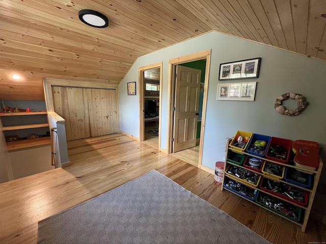 23 Little Bunggee Hill Rd, Woodstock, CT 06282 - bedroom featuring vaulted ceiling, wood ceiling, and light wood-style flooring