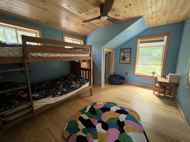 23 Little Bunggee Hill Rd, Woodstock, CT 06282 - bedroom featuring wooden ceiling, lofted ceiling, multiple windows, and wood finished floors