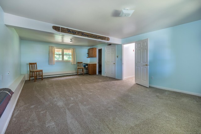 111 Nicole Dr, Milford, CT 06460 - interior space with a baseboard radiator and carpet floors