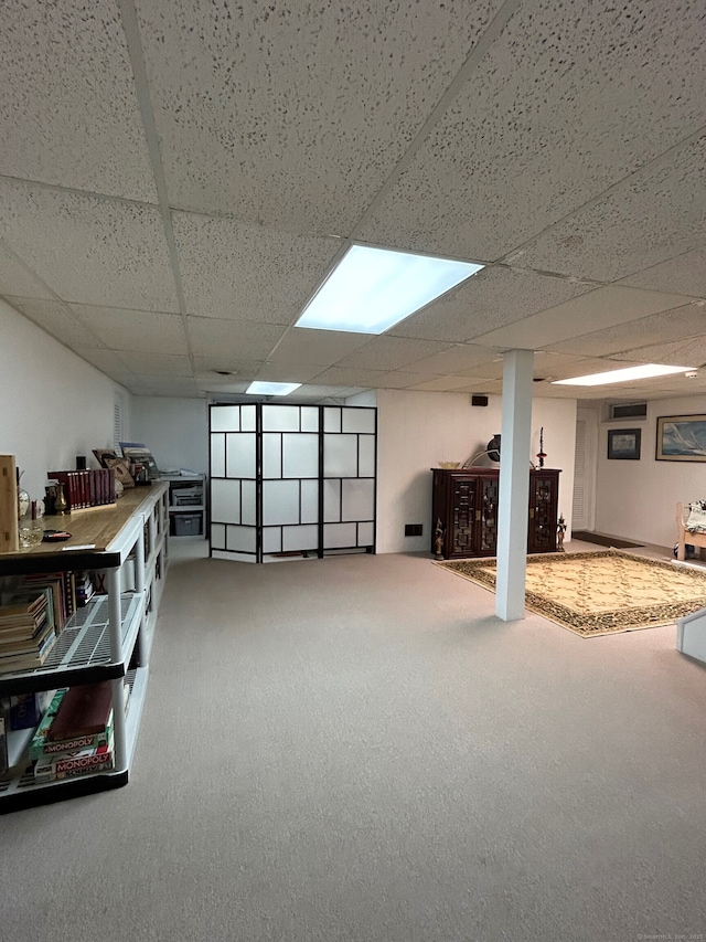 210 Jamestown Rd Unit 210, Stratford, CT 06614 - finished basement featuring a drop ceiling and carpet