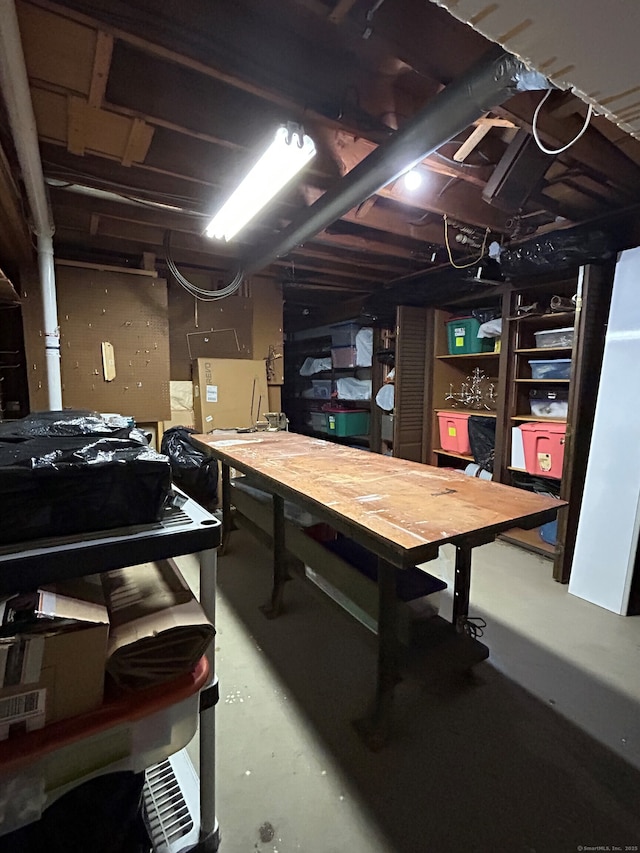 210 Jamestown Rd Unit 210, Stratford, CT 06614 - unfinished below grade area with a workshop area