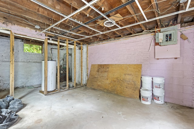 110 Franklin St, Killingly, CT 06239 - basement with water heater and electric panel