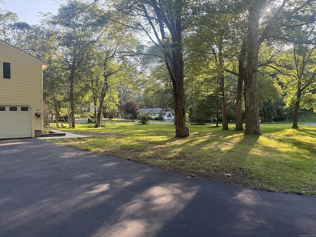 51 Brentley Dr, Shelton, CT 06484 - view of grassy yard with an attached garage and driveway