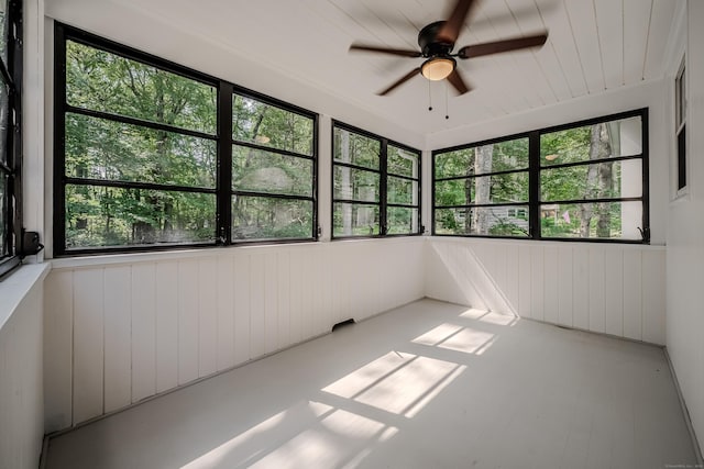 51 Brentley Dr, Shelton, CT 06484 - unfurnished sunroom with ceiling fan