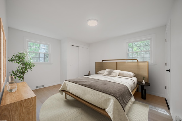 51 Brentley Dr, Shelton, CT 06484 - bedroom with multiple windows, light wood-type flooring, and a closet