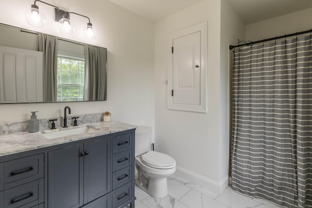 129 Clark Gates Rd, East Haddam, CT 06469 - full bathroom featuring marble look tiles, vanity, and curtained shower