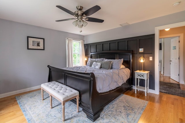 129 Clark Gates Rd, East Haddam, CT 06469 - bedroom with light wood finished floors and ceiling fan