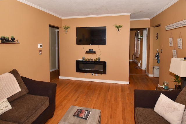 30 Foxcroft Dr, Manchester, CT 06040 - living area featuring wood finished floors and crown molding