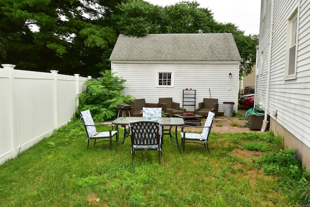 30 Foxcroft Dr, Manchester, CT 06040 - view of yard with a fire pit
